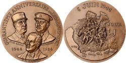 World Coins - France, Medal, 40ème Anniversaire du Débarquement, 1984, Bronze, Tschudin
