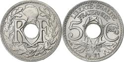 World Coins - France, 5 Centimes, Lindauer, 1921, Paris, Copper-nickel, , Gadoury:170