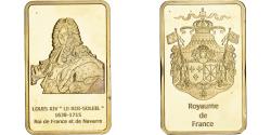 World Coins - France, Lingotin, Louis XIV Roi Soleil, Copper-Nickel Gilt,