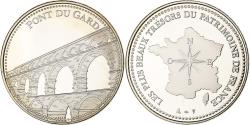 World Coins - France, Medal, Trésors du Patrimoine, Pont du Gard, n.d., Copper-nickel