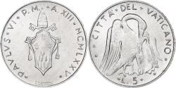 World Coins - Vatican, Paul VI, 5 Lire, 1975 (Anno XIII), Rome, Aluminum, , KM:118