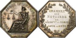 World Coins - France, Token, Notaires de l'Arrondissement de Blois, Loir et Cher, Silver