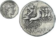 Ancient Coins - Coin, C. Vibius C.f. Pansa., Denarius, 90 BC, Rome, , Silver