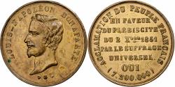 World Coins - France, Medal, Louis Napoléon Bonaparte, acclamation du peuple français, 1851