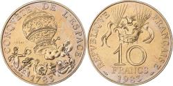 World Coins - France, 10 Francs, Conquête de l'espace, 1983, MDP, Pattern