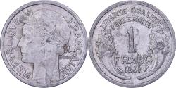 World Coins - France, 1 Franc, Morlon, 1941, Paris, Aluminum,