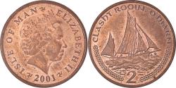 World Coins - Coin, Isle of Man, Elizabeth II, 2 Pence, 2001, Pobjoy Mint, , Copper