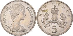 World Coins - Coin, Great Britain, Elizabeth II, 5 New Pence, 1980, , Copper-nickel