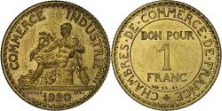 World Coins - France, 1 Franc, Chambre de commerce, 1920, Paris, Pattern, Aluminum-Bronze