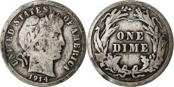Us Coins - United States, Dime, Barber, 1914, Philadelphia, Silver,