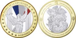 World Coins - France, Medal, Les piliers de la République, Indivisible, 2010, Copper Gilt
