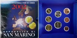 World Coins - San Marino, 1 Cent to 2 Euro, 2002, Rome,