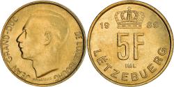 World Coins - Coin, Luxembourg, Jean, 5 Francs, 1989, , Aluminum-Bronze, KM:65