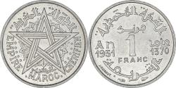 World Coins - Coin, Morocco, Mohammed V, Franc, AH 1370/1951, Paris, , Aluminum