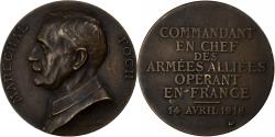 World Coins - France, Medal, Maréchal Foch, Commandant des Armées, 1918, Bronze