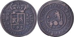 World Coins - Spain, Philip V, 2 Maravedis, 1720, Barcelona, Copper,