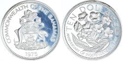 World Coins - Coin, Bahamas, Elizabeth II, 10 Dollars, 1975, Franklin Mint, U.S.A., BE