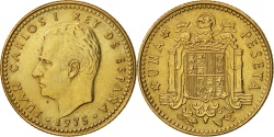 World Coins - Spain, Juan Carlos I, Peseta, 1975, , Aluminum-Bronze, KM:806