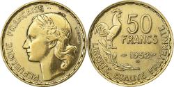 World Coins - France, 50 Francs, Guiraud, 1952, Beaumont - Le Roger, Aluminum-Bronze