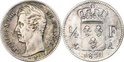 World Coins - France, Charles X, 1/4 Franc, 1830, Paris, Silver, , Gadoury:402