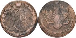World Coins - Russia, Catherine II, 5 Kopeks, 1782, Ekaterinbourg, Copper, , KM:59.3