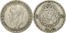 World Coins - Sweden, Gustaf V, Krona, 1946, Silver, , KM:814