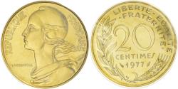 World Coins - Coin, France, Marianne, 20 Centimes, 1977, Paris, FDC,