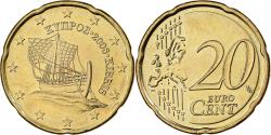 World Coins - Cyprus, 20 Euro Cent, 2008, Nordic gold,