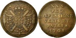 World Coins - Coin, FRENCH STATES, LILLE, 20 Sols, 1708, Lille, , Copper, KM:7
