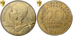 World Coins - France, 20 Centimes, Marianne, 1980, Paris, Aluminum-Bronze, PCGS,