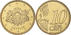 World Coins - Latvia, 10 Euro Cent, large coat of arms of the Republic, 2014, , Nordic