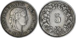 World Coins - Switzerland, 5 Rappen, 1943