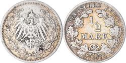 World Coins - Coin, GERMANY - EMPIRE, 1/2 Mark, 1907, Berlin, , Silver, KM:17