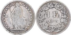 World Coins - Switzerland, Franc, 1875, Bern, Silver, , KM:24