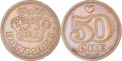 World Coins - Coin, Denmark, 50 Öre, 1991