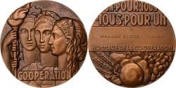 World Coins - France, Medal, Art Déco, Hommage de la Coopération, Bronze, Pelletier,