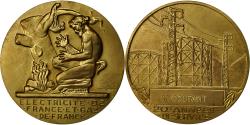 World Coins - France, Medal, Électricité de France et gaz de France, Dropsy,