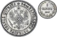 World Coins - Coin, Finland, Alexander III, Markka, 1892, Helsinki, , Silver, KM:3.2