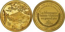 World Coins - France, Medal, La Montagne Sainte-Victoire au grand pin, Paul Cézanne, Vermeil