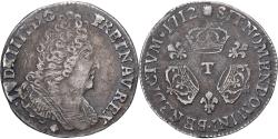 World Coins - France, Louis XIV, 1/10 Écu aux 3 couronnes, 1712, Nantes, Silver,
