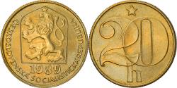 World Coins - Coin, Czechoslovakia, 20 Haleru, 1989, , Nickel-brass, KM:74