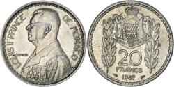 World Coins - Coin, Monaco, Louis II, 20 Francs, Vingt, 1947, Poissy,