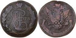 World Coins - Russia, Catherine II, 5 Kopeks, 1773, Ekaterinbourg, Copper, , KM:59.3