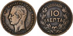 World Coins - Greece, George I, 10 Lepta, 1882, Paris, Copper, , KM:55