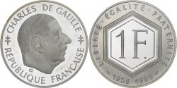 World Coins - France, Franc, Charles de Gaulle, Charles De Gaulle, 1988, Paris, Silver
