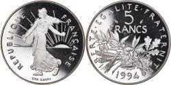 World Coins - Coin, France, Semeuse, 5 Francs, 1994, Paris, Proof, , Nickel Clad