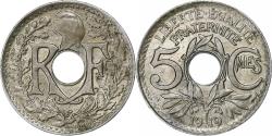 World Coins - France, 5 Centimes, Lindauer, 1919, Paris, Copper-nickel,