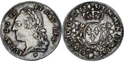 World Coins - Coin, France, Louis XV, 1/5 Écu à la vieille tête, 24 Sols, 1/5 ECU, 1774