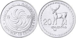 World Coins - Georgia, 20 Thetri, 1993, Stainless Steel, , KM:80