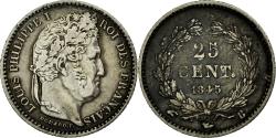 World Coins - Coin, France, Louis-Philippe, 25 Centimes, 1845, Rouen, , Silver